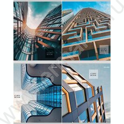 Тетрадь  96л клетка "Необычные архитектурные виды" /лен/ ассорти | Фото 1