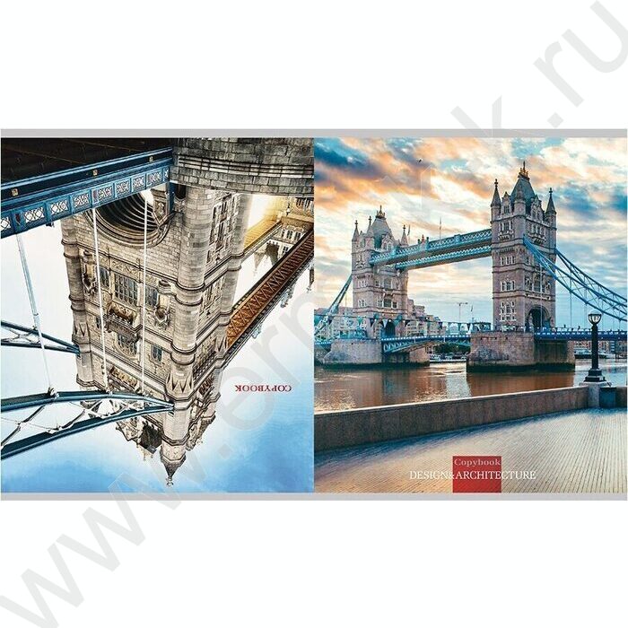Тетрадь  96л клетка "Виды архитектуры" /перевертыши ассорти | Фото 4