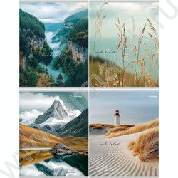 Тетрадь  96л клетка "Виды природы-7" /перевертыши ассорти | Фото 1