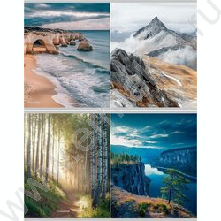 Тетрадь  96л клетка "Виды природы-7" /перевертыши ассорти | Фото 2