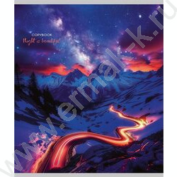 Тетрадь  96л клетка "Завораживающие огни" /глит.голограф/ ассорти | Фото 5