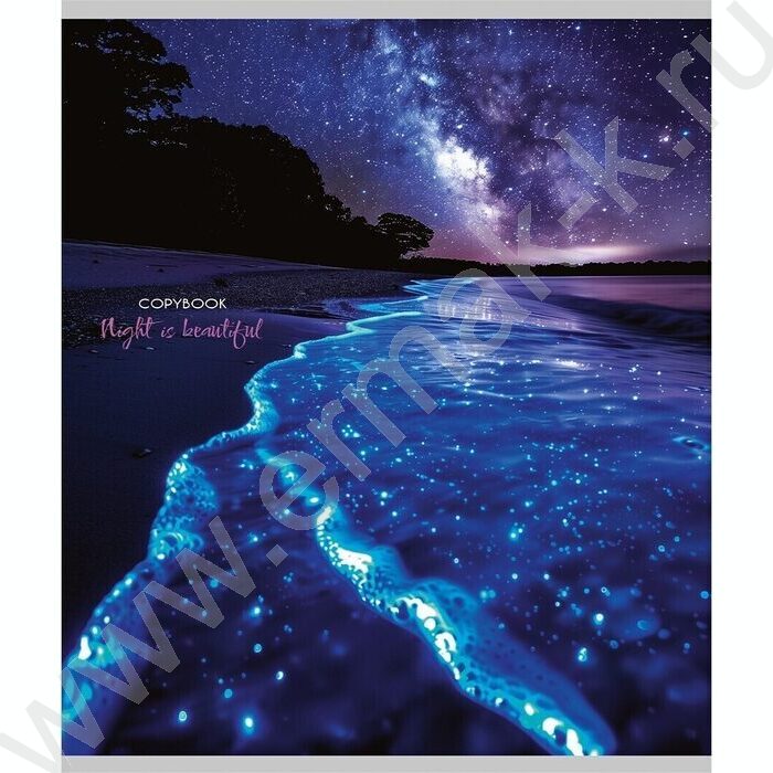 Тетрадь  96л клетка "Завораживающие огни" /глит.голограф/ ассорти | Фото 6