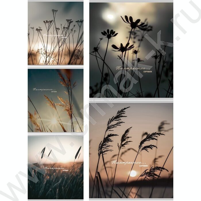 Тетрадь  96л клетка "Настроение и природа" /глит.голограф/ ассорти | Фото 1