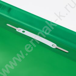 Папка-скоросшиватель, пластик. перф., А4, 160мкм /зеленый с прозр. верхом | Фото 3