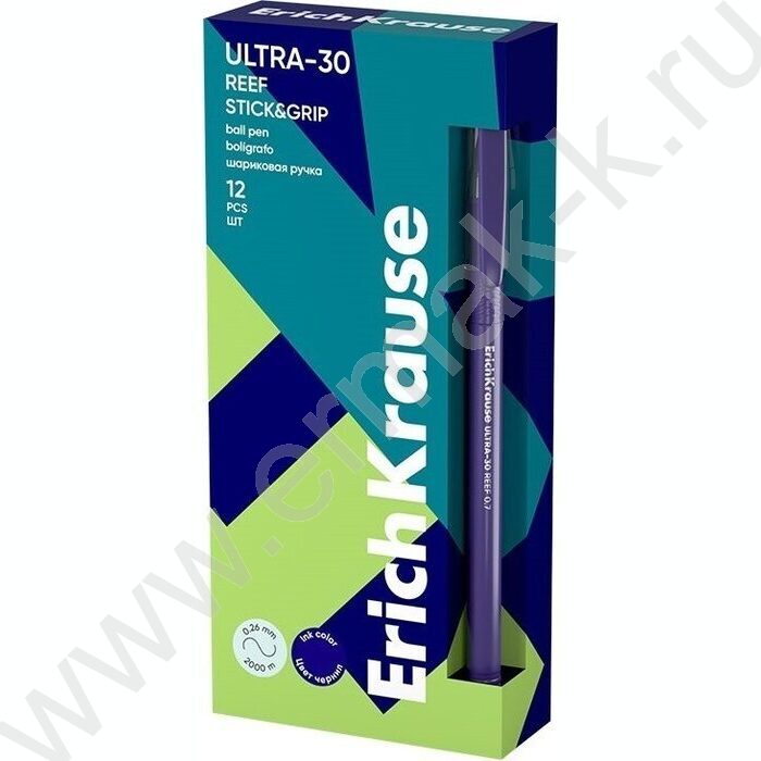 Ручка шар ULTRA-30 Stick&Grip Reef 0,7мм, синяя | Фото 2