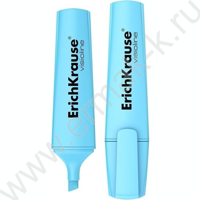 Текстовыделитель /голубой/ 5мм косой Visioline V-12 Pastel | Фото 1