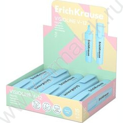 Текстовыделитель /голубой/ 5мм косой Visioline V-12 Pastel | Фото 2