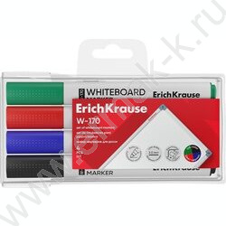 Маркер д/маркерных досок /набор  4цв/ 2мм круг W-170 | Фото 1