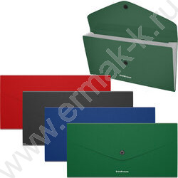 Папка-конверт на кнопке Travel Matt Classic, с 3 отделениями /ассорти | Фото 1