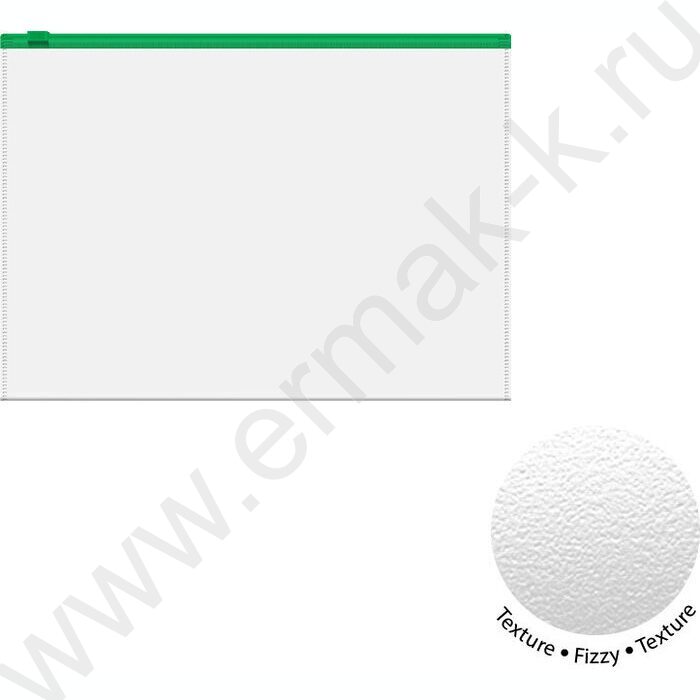 Папка-конверт на молнии А5 Zip Fizzy Clear прозрачный c цветной молнией /ассорти | Фото 2