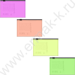 Папка-конверт на молнии Card Size Zip Fizzy Neon /ассорти | Фото 1