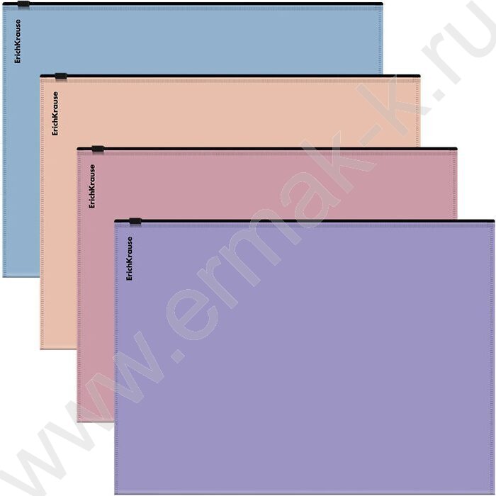 Папка-конверт на молнии А4 Zip Soft Manga /непрозрачный, ассорти | Фото 1