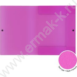 Папка-конверт на кнопке А4 Matt Neon 3 клапана 8мм ассорти | Фото 2