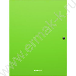 Папка-конверт на кнопке А4 Matt Neon 3 клапана 8мм ассорти | Фото 5