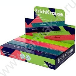 Линейка пл 15см Reef, непрозрачная /ассорти /коробка-дисплей | Фото 2