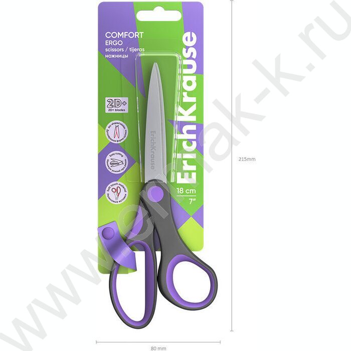 Ножницы 18см Comfort /ассорти /европодвес | Фото 5