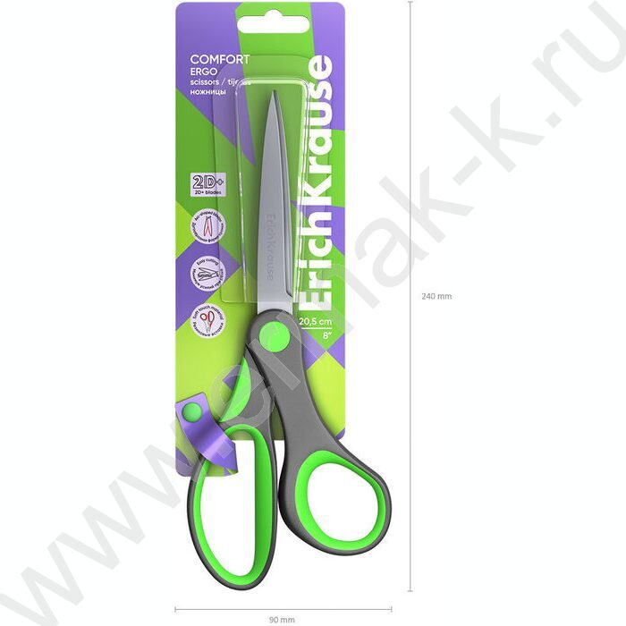 Ножницы 20,5см Comfort /ассорти /европодвес | Фото 5