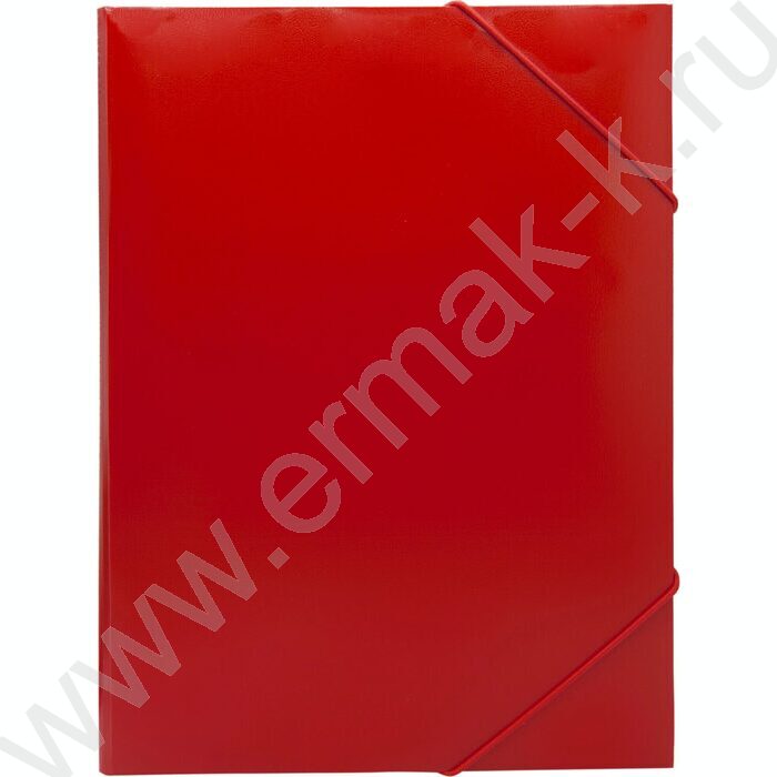 Папка на резинках 15мм красная /пластик 0,5мм | Фото 1