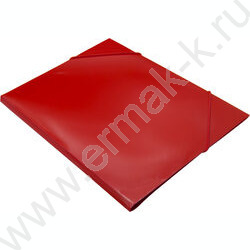 Папка на резинках 15мм красная /пластик 0,5мм | Фото 2