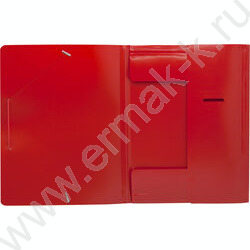 Папка на резинках 15мм красная /пластик 0,5мм | Фото 3