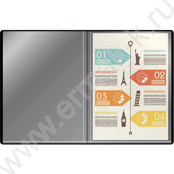 Папка  30 файлов черная /пластик 0.5мм | Фото 2