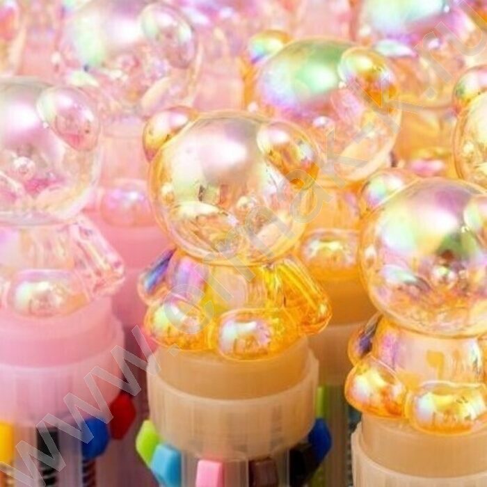 Ручка шар авт 10-ти цветная 0,7мм детская Мишка цв. корпус с рисунком ассорти | Фото 2