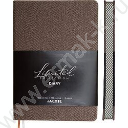 Ежедневник н/дат A5 136л "Tweed" коричневый /тв.обл. иск.кожа /цветной срез /2 ляссе | Фото 1