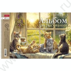 Альбом д/рисования-спираль 40л "Ассорти- Выпуск №4" /перфорация/ 4вида | Фото 1