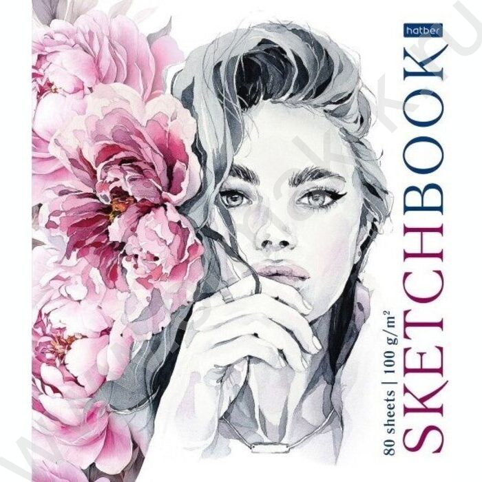 Скетчбук  80л А5 спираль/тв.обл. "Чарующая нежность" без линовки 100г/кв.м | Фото 1