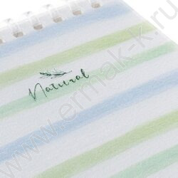 Блокнот  80л А6 спираль/пластик обл. "NATURAL LINES" тониров.блок,клетка | Фото 4