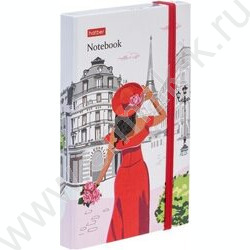 Зап. книжка  80-50л А6 спираль/тв.обл. /с клапаном на резинке "Увидеть Париж!" | Фото 1