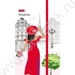 Зап. книжка  80-50л А6 спираль/тв.обл. /с клапаном на резинке "Увидеть Париж!" | Фото 2