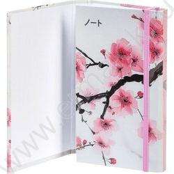 Зап. книжка  80-50л А6 спираль/тв.обл. /с клапаном на резинке "Цветущая сакура" | Фото 3