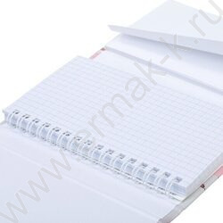 Зап. книжка  80-50л А6 спираль/тв.обл. /с клапаном на резинке "Цветущая сакура" | Фото 4