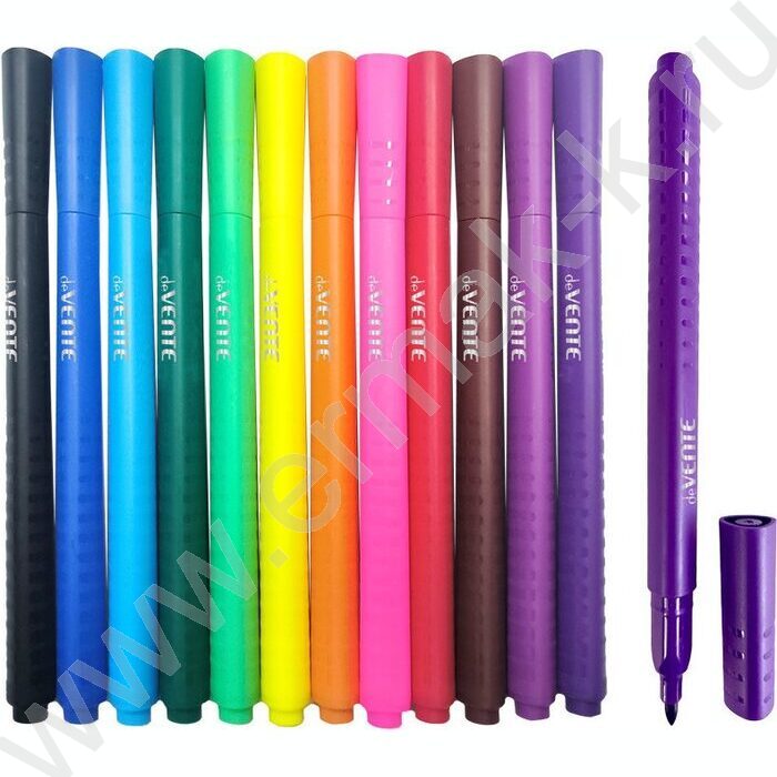 Фломастеры  12цв Triolino трехгранные, вентилируемый колпачок, пластиковый блистер | Фото 2