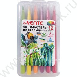 Фломастеры  12цв Triolino круглые 10,4*167мм, кистевидные, вентилир. колпачок, пластик. блистер NEW | Фото 1