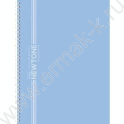 Тетрадь  80л А4 линейка/спираль/перфорация "NEWtone PASTEL Голубая дымка" ламинация Soft-touch | Фото 1