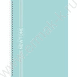 Тетрадь  80л А4 линейка/спираль/перфорация "NEWtone PASTEL Зеленый нефрит" ламинация Soft-touch | Фото 1