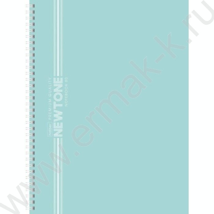 Тетрадь  80л А4 линейка/спираль/перфорация "NEWtone PASTEL Зеленый нефрит" ламинация Soft-touch | Фото 1