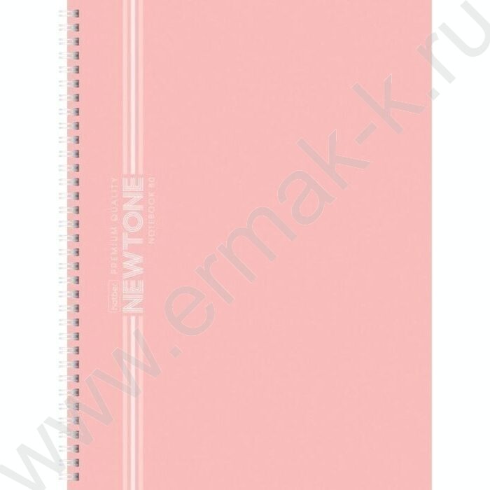 Тетрадь  80л А4 линейка/спираль/перфорация "NEWtone PASTEL Розовый кварц" ламинация Soft-touch | Фото 1