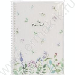 Тетрадь  80л 175*250 клетка/спираль/пл.обл./тониров.блок "NATURAL FLOWERS" | Фото 4