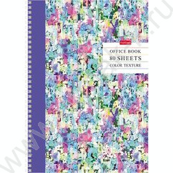 Тетрадь  80л А4 клетка /спираль /многоцветный срез/перфорация на отрыв/ "Color texture" | Фото 1