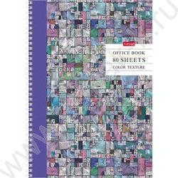 Тетрадь  80л А4 клетка /спираль /многоцветный срез/перфорация на отрыв/ "Color texture" | Фото 2