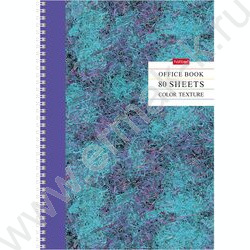 Тетрадь  80л А4 клетка /спираль /многоцветный срез/перфорация на отрыв/ "Color texture" | Фото 3