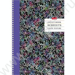 Тетрадь  80л А4 клетка /спираль /многоцветный срез/перфорация на отрыв/ "Color texture" | Фото 4