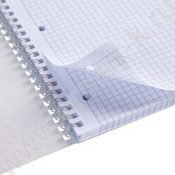 Тетрадь  80л А4 клетка /спираль /многоцветный срез/перфорация на отрыв/ "Color texture" | Фото 6