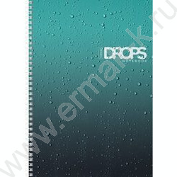 Тетрадь  80л А4 линейка /спираль /перфорация на отрыв/ "Drops" | Фото 1
