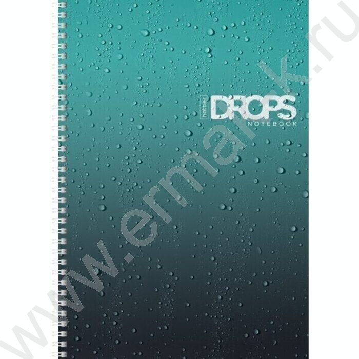 Тетрадь  80л А4 линейка /спираль /перфорация на отрыв/ "Drops" | Фото 1