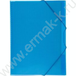 Тетрадь-папка  80л А4 клетка/спираль с клапанами на резинке/пл.обл. "Синяя" | Фото 2