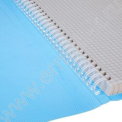 Тетрадь-папка  80л А4 клетка/спираль с клапанами на резинке/пл.обл. "Синяя" | Фото 6